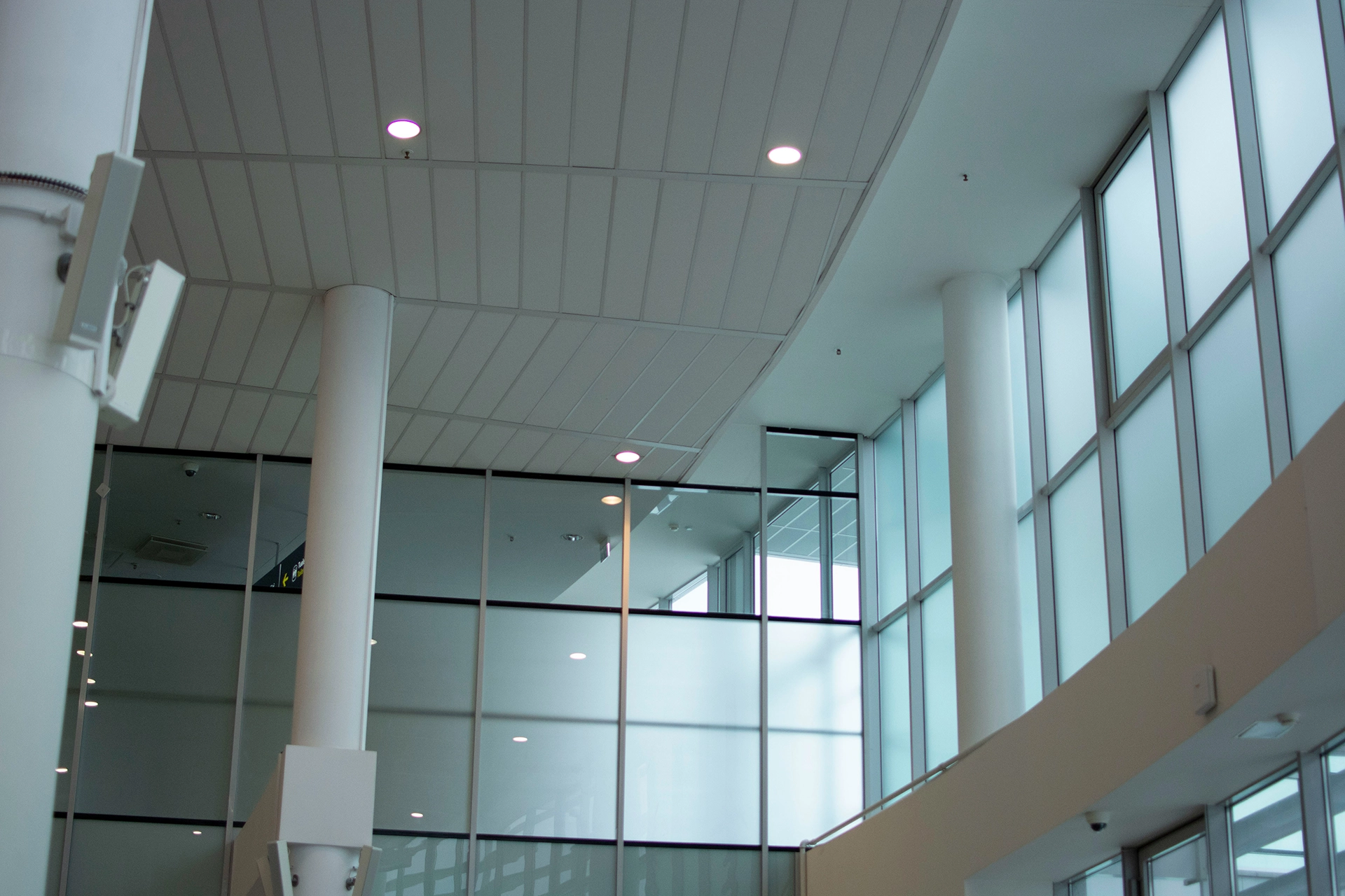 Professional suspended false ceiling installation.